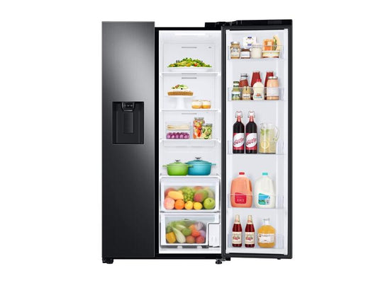 Samsung 27.4 Cu. Ft. Side-by-Side Refrigerator – Fingerprint Resistant Black Stainless Steel