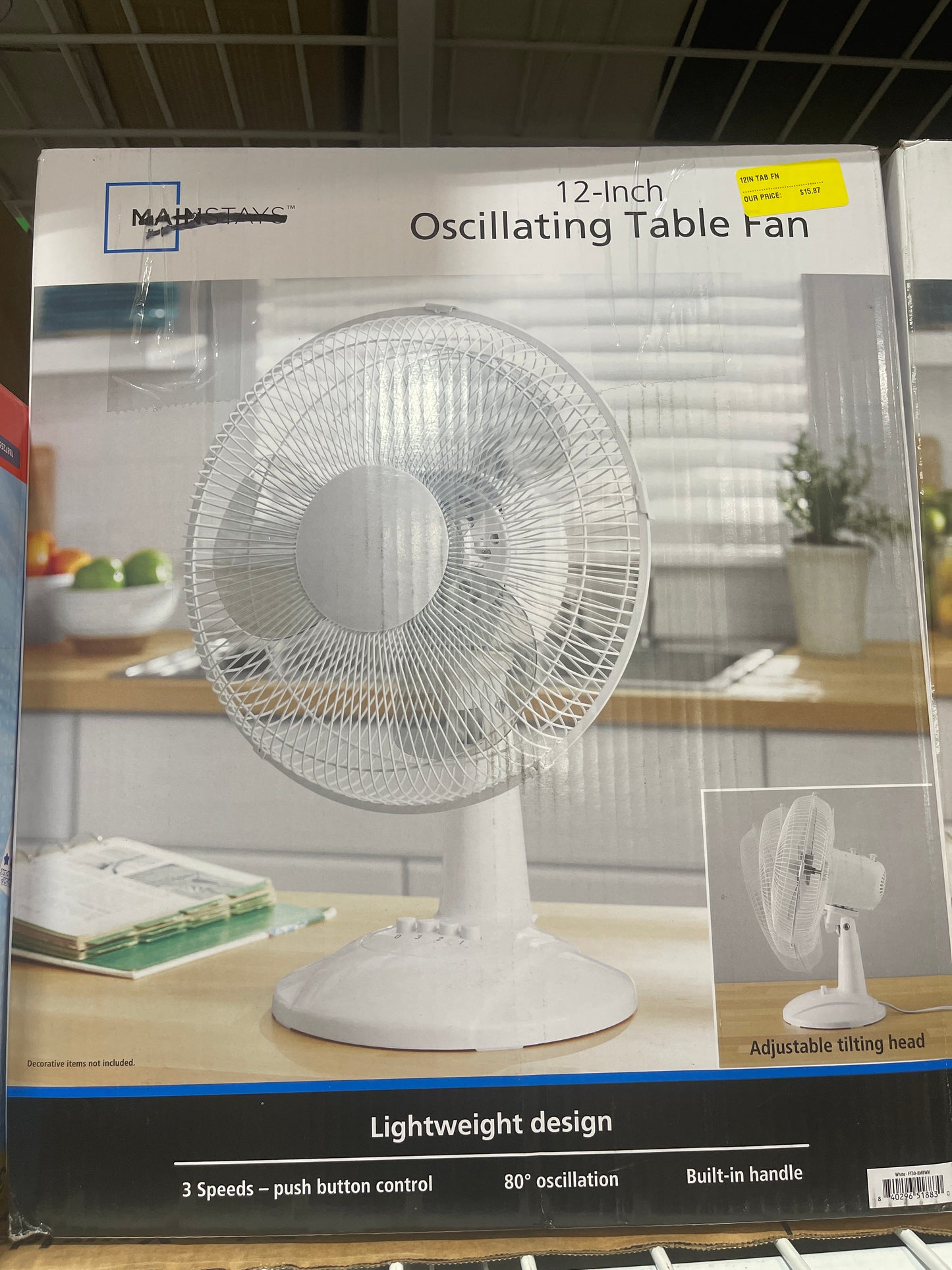 Oscillating Table Fan 12”