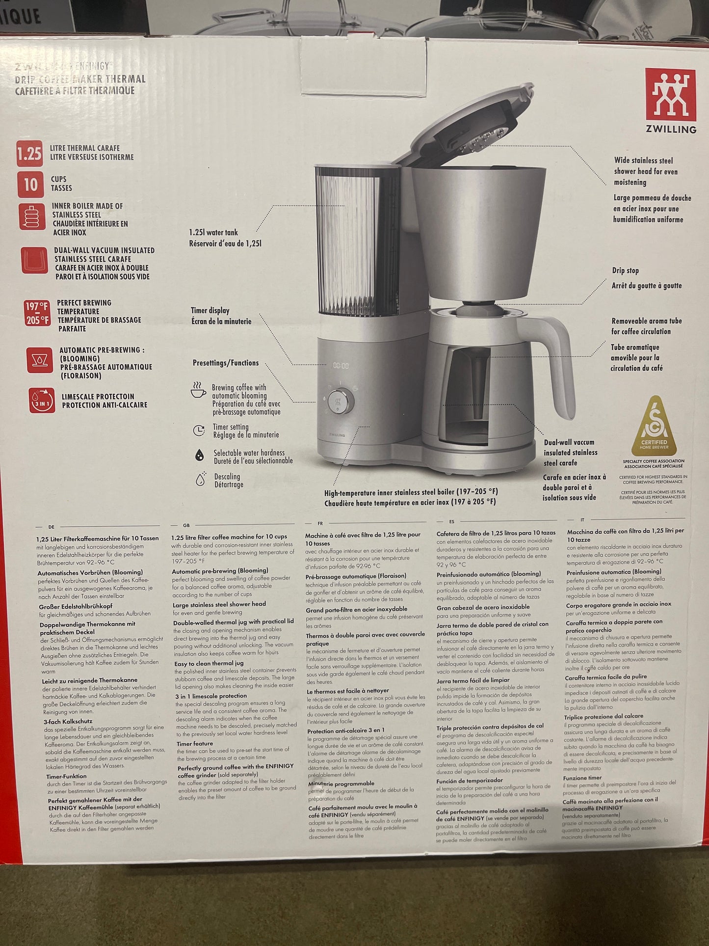 Zwilling Enfinigy Drip Coffee Maker Thermal
