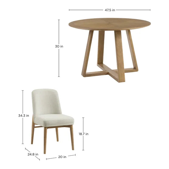 5-Piece Round Dining Set