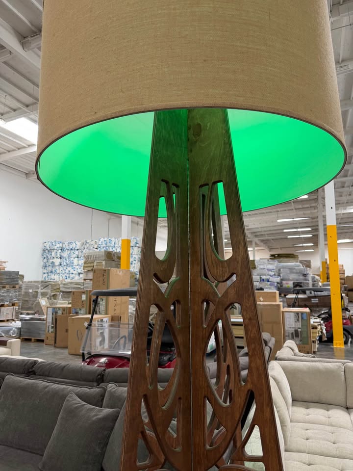 9’ Designer Statement Floor Lamp – Remote controlled with multiple colors