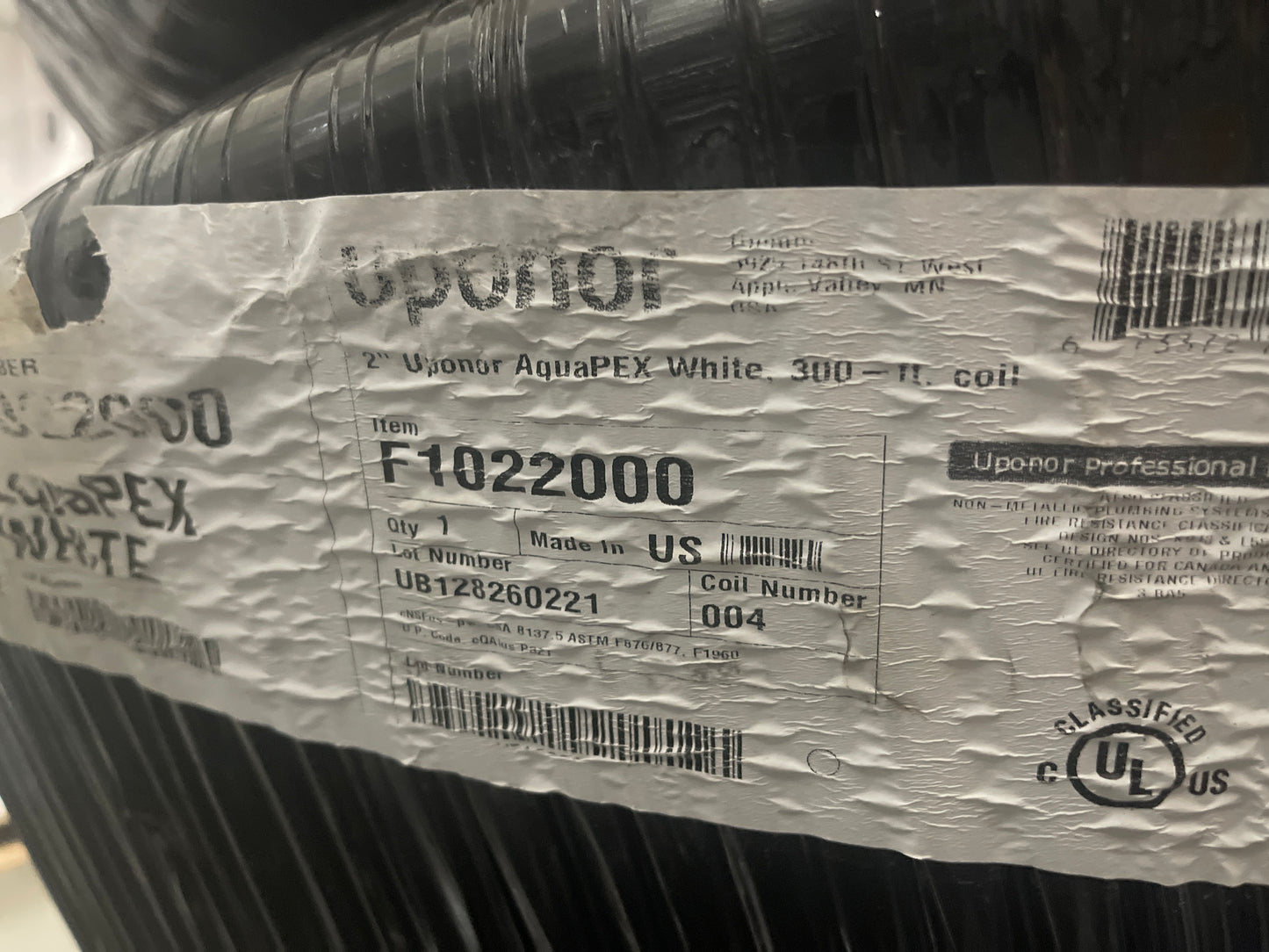 Uponor AquaPEX White 300ft Coil