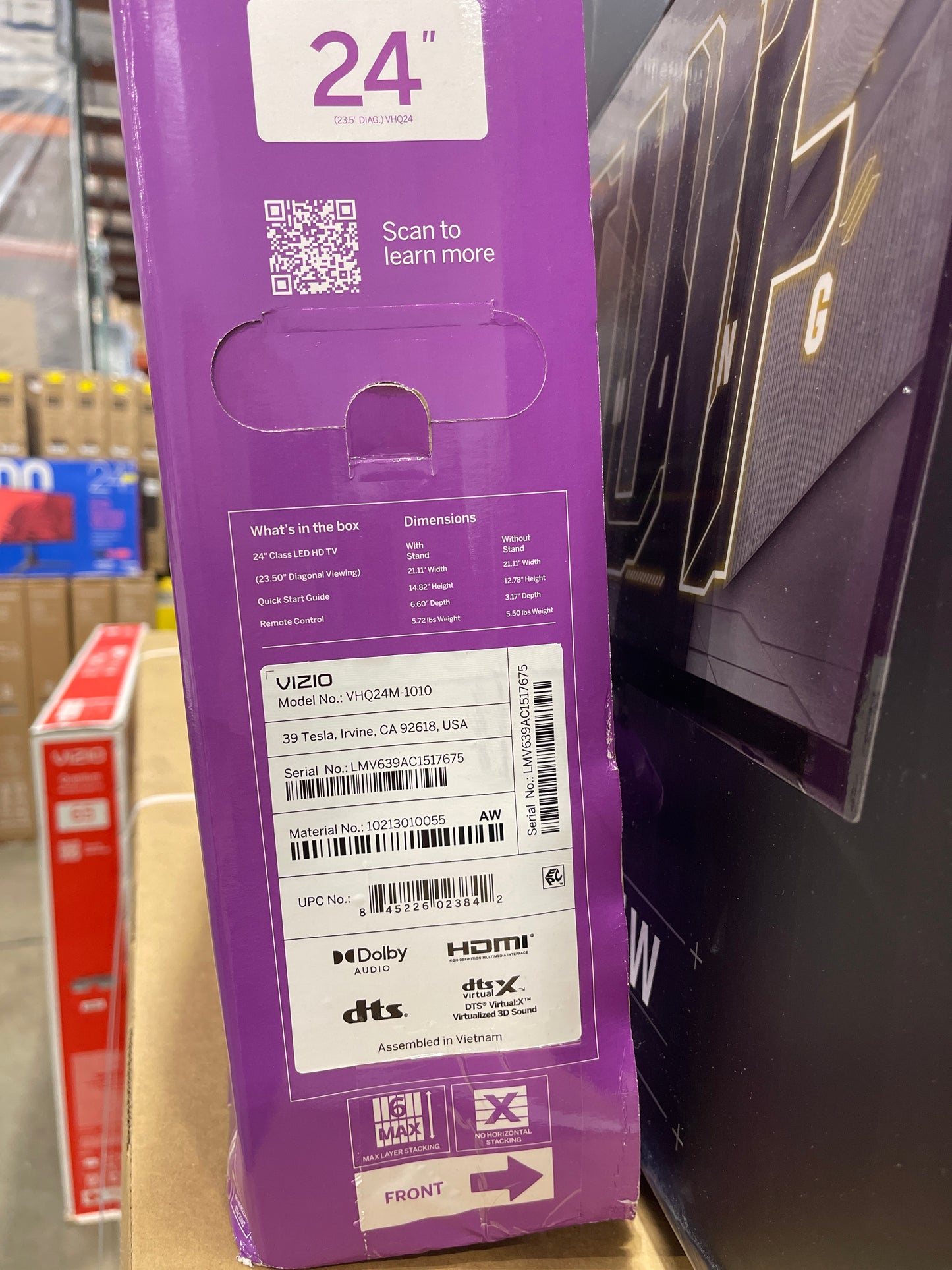 Vizio Quantum HD Smart TV 24”