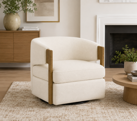 Swivel Barrel Accent Chair