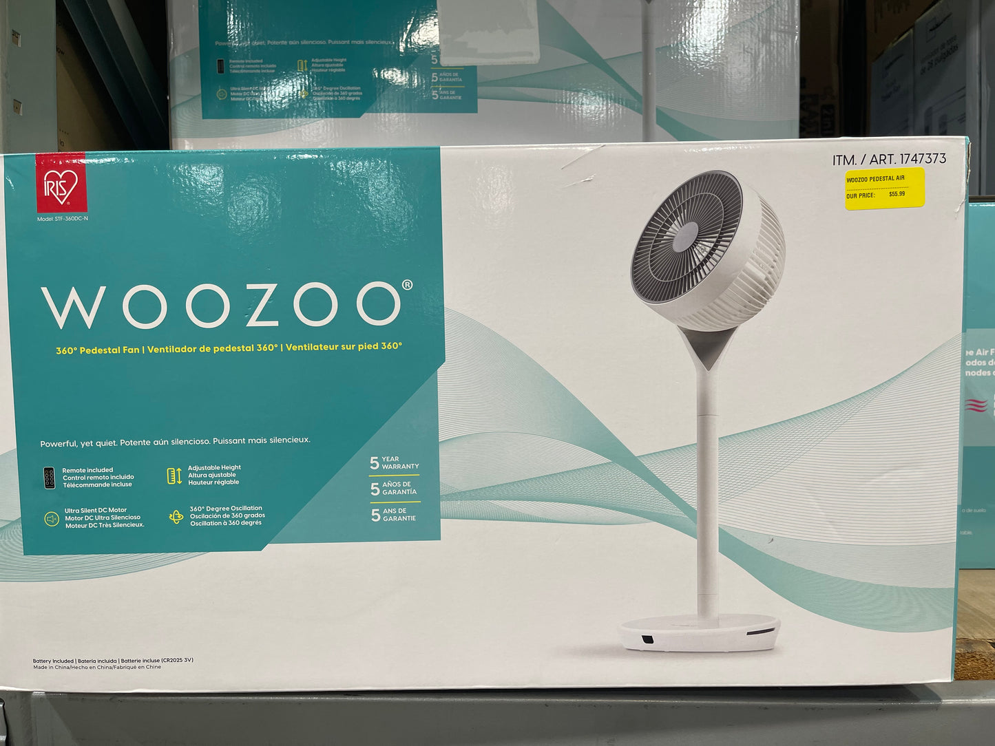 Woozoo 360° Adjustable Pedestal Fan