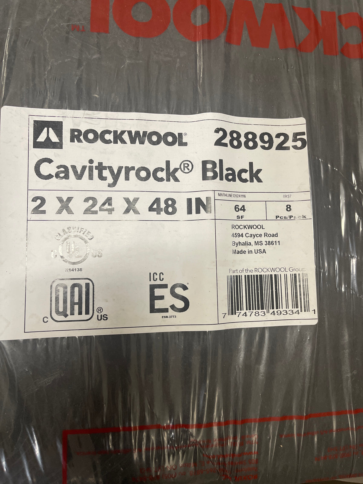 Cavityrock Black 2 x 24 x 48