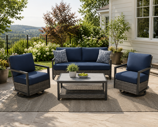 Agio Luna 4-Piece Outdoor Patio Deep Seating Set