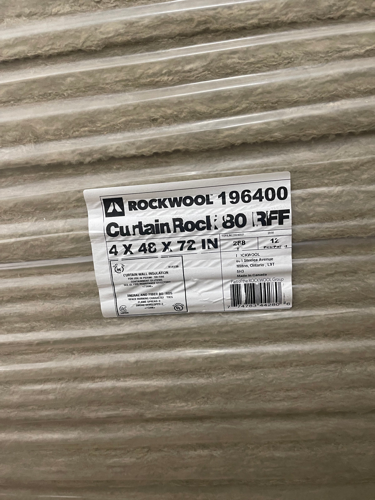 ROCKWOOL CurtainRock 80 RF – 4” x 48” x 72”