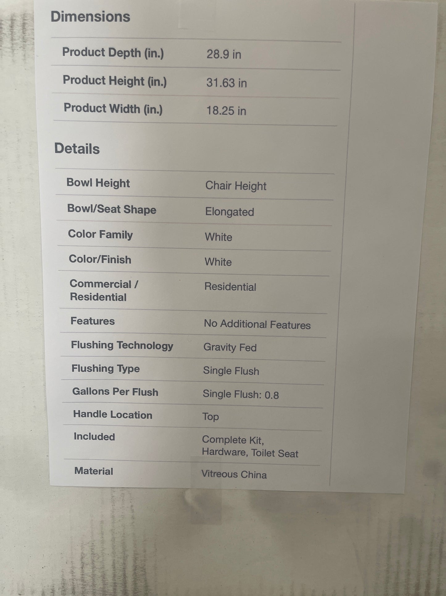 Kohler Cimarron Comfort toilet