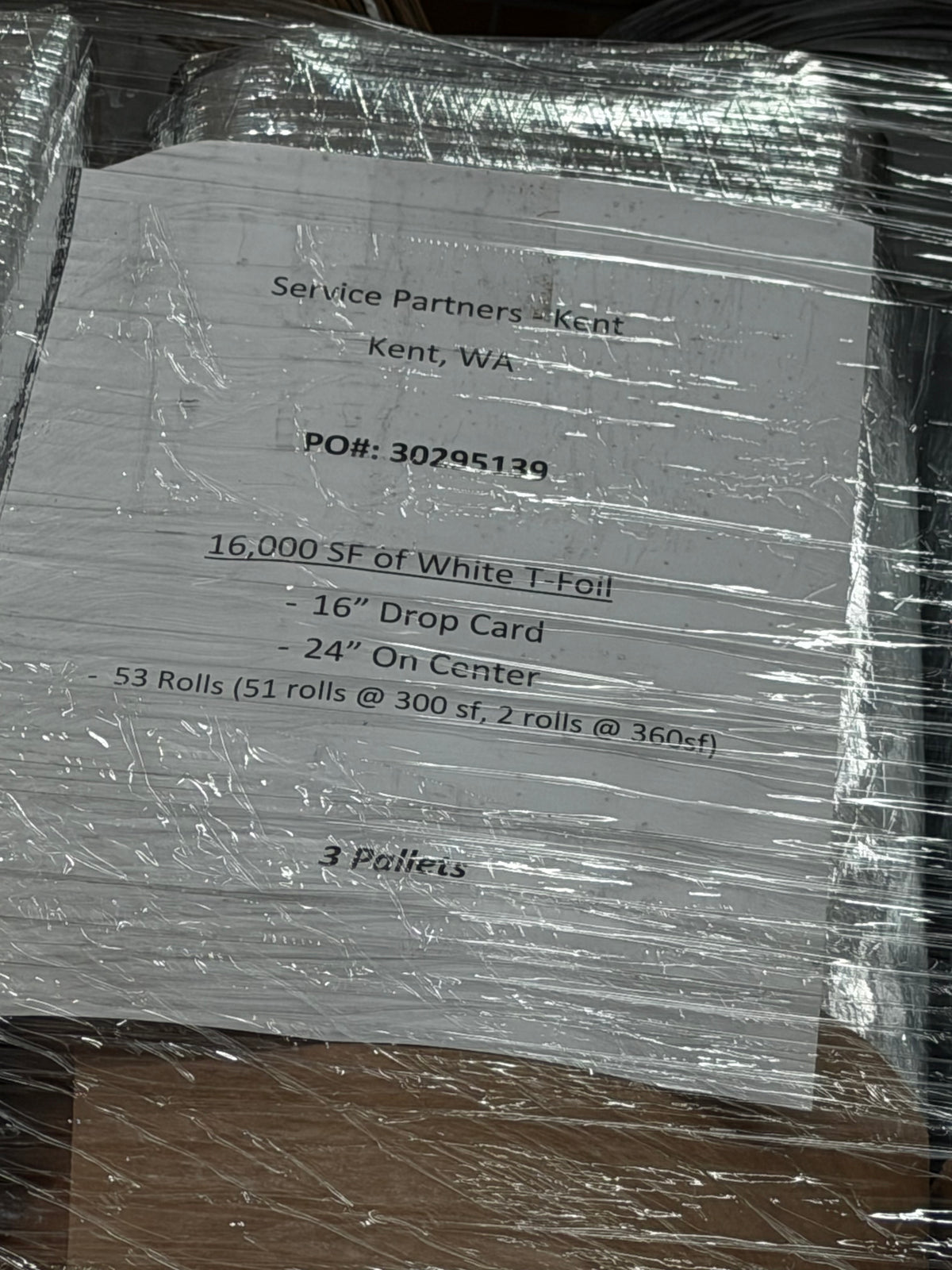 White T-Foil Insulation – 300 Sq Ft Rolls – $79.99