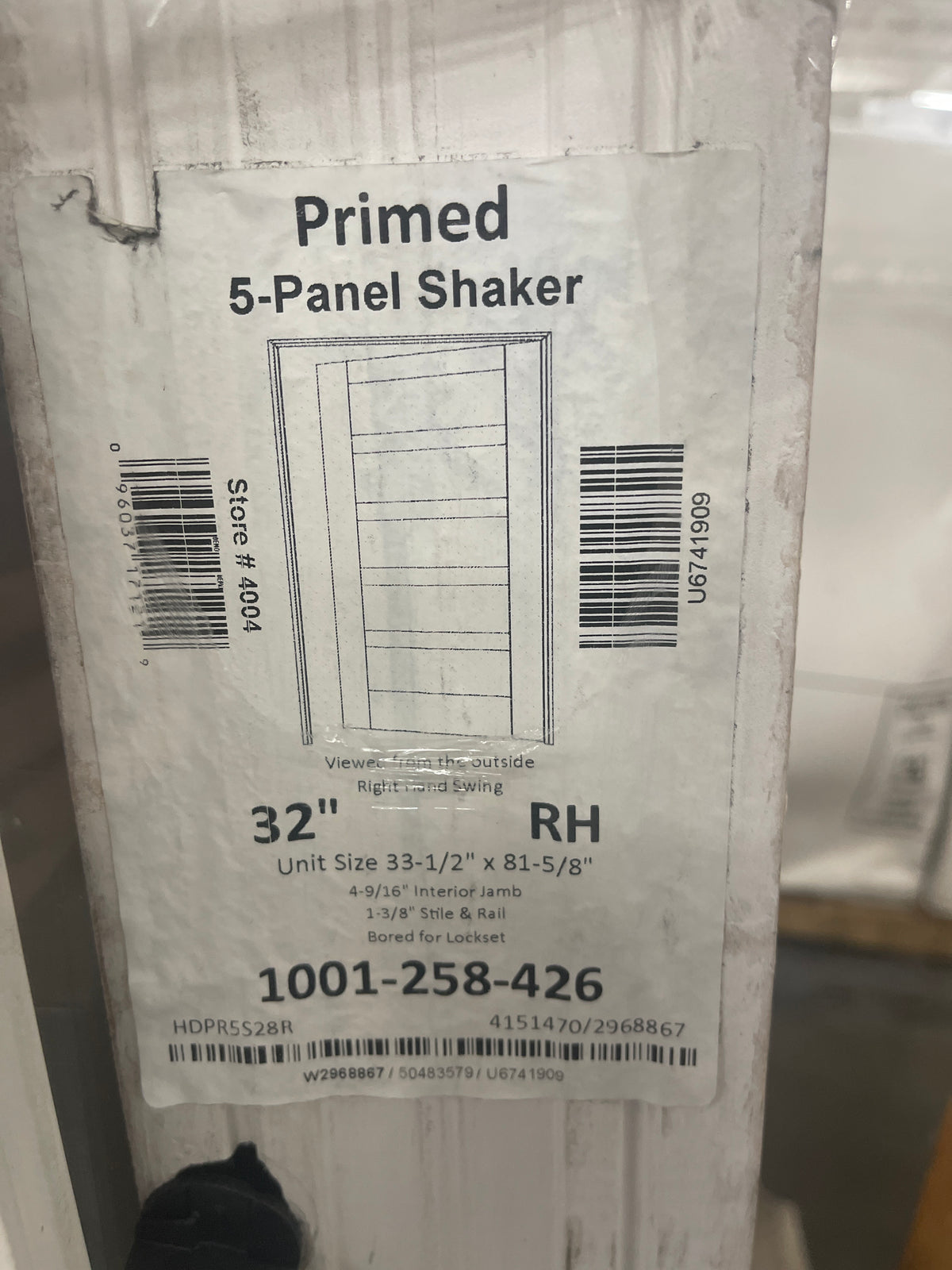 Primed Panel Shaker Doors