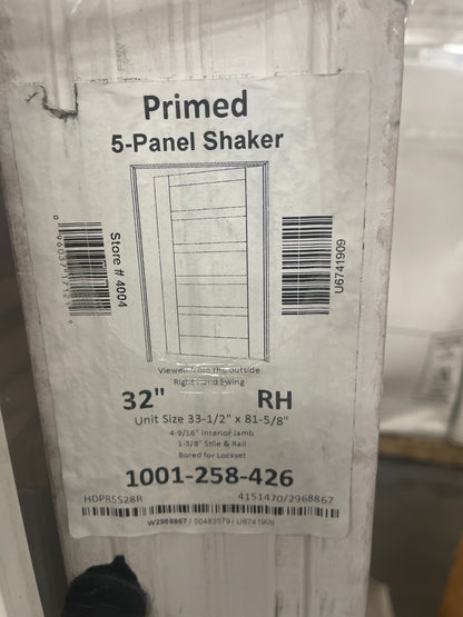 Primed Panel Shaker Doors