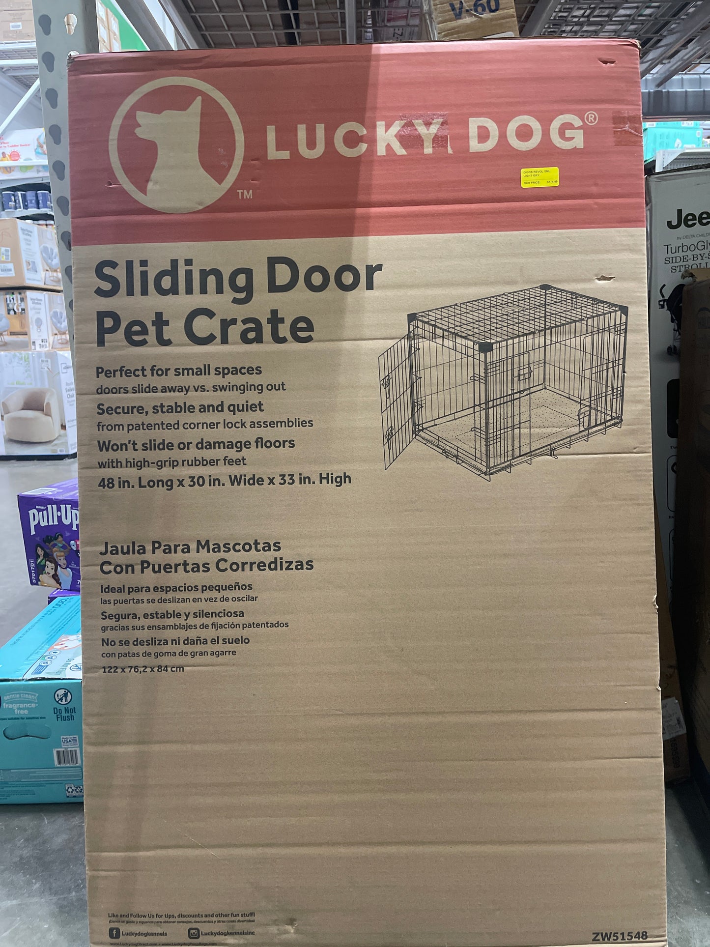 Lucky Dog Sliding Door Pet Crate