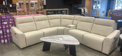 Monica Leather Power Sectional