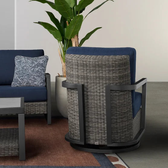 4-Piece Outdoor Navy Blue Set