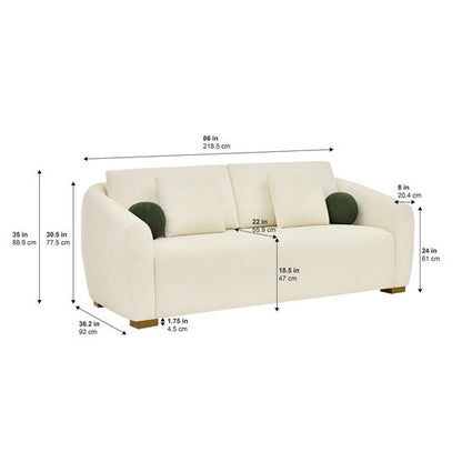 Contemporary White Sofa