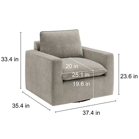 The Cloud Swivel Chair - Taupe