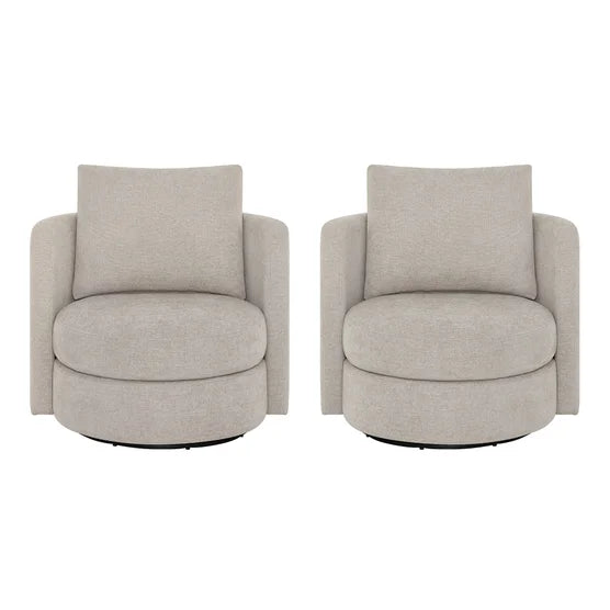 Blue Swivel Chair 2pc