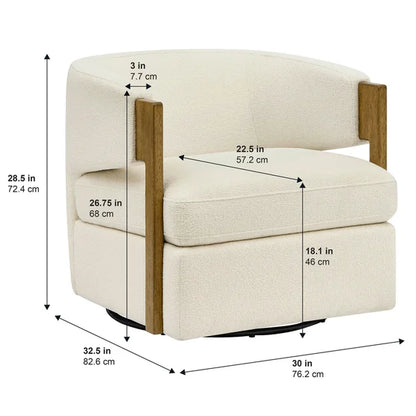Swivel Barrel Accent Chair