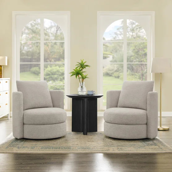 Blue Swivel Chair 2pc
