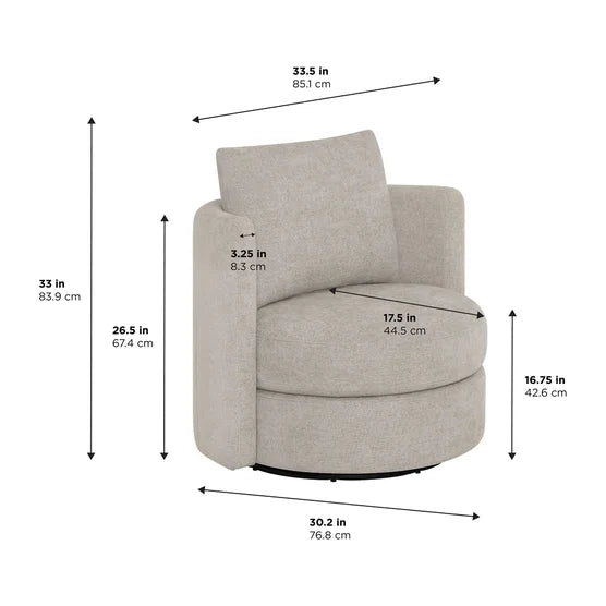 Blue Swivel Chair 2pc