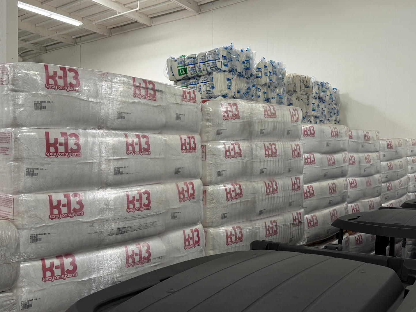 K-13 SPRAY-ON COMMERCIAL INSULATION – ONLY $20 PER BAG – HUGE QUANTITY