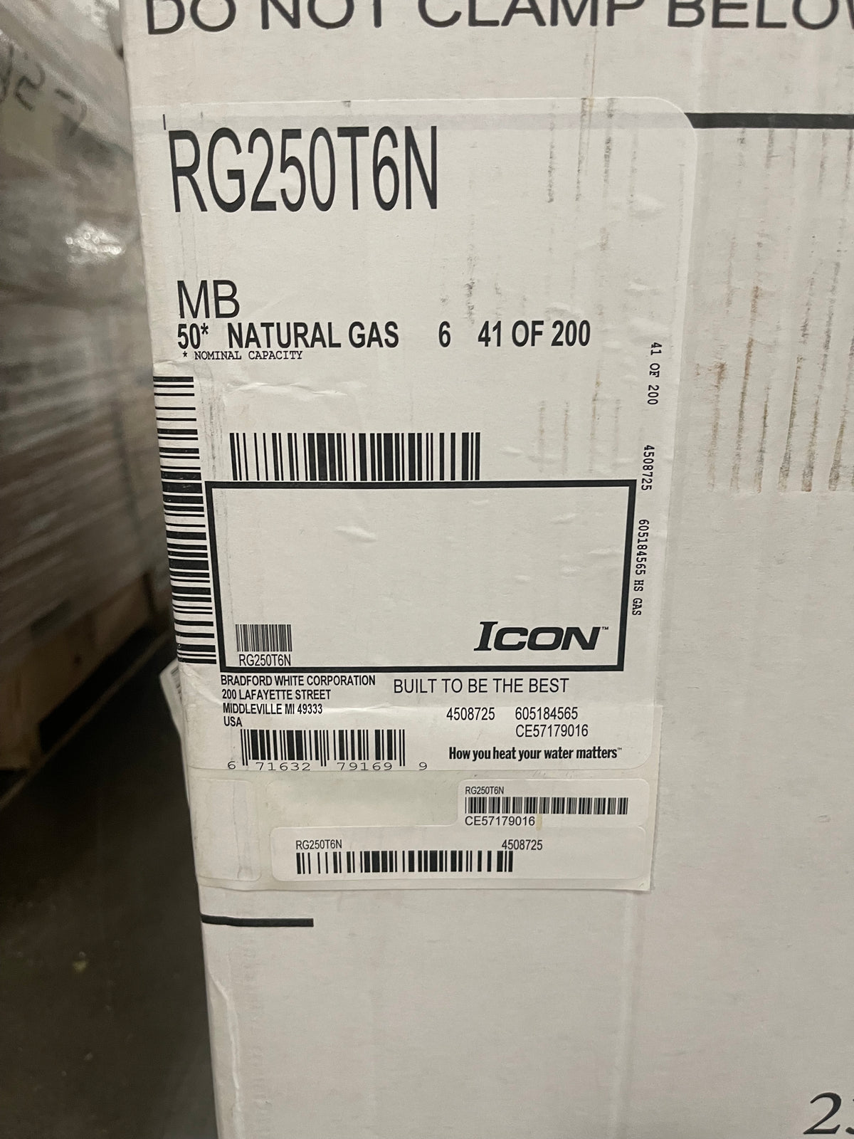 Bradford 50* Gas Water Heater