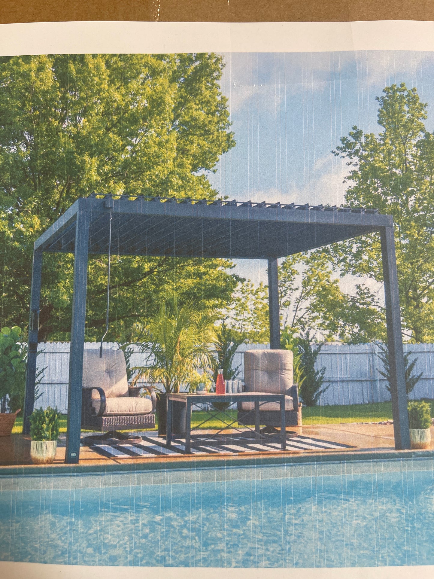 Louvered Pergola 12x10 Steel