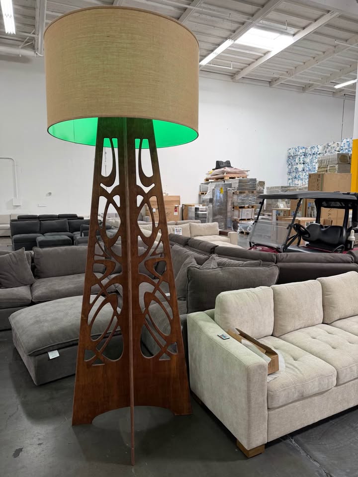9’ Designer Statement Floor Lamp – Remote controlled with multiple colors