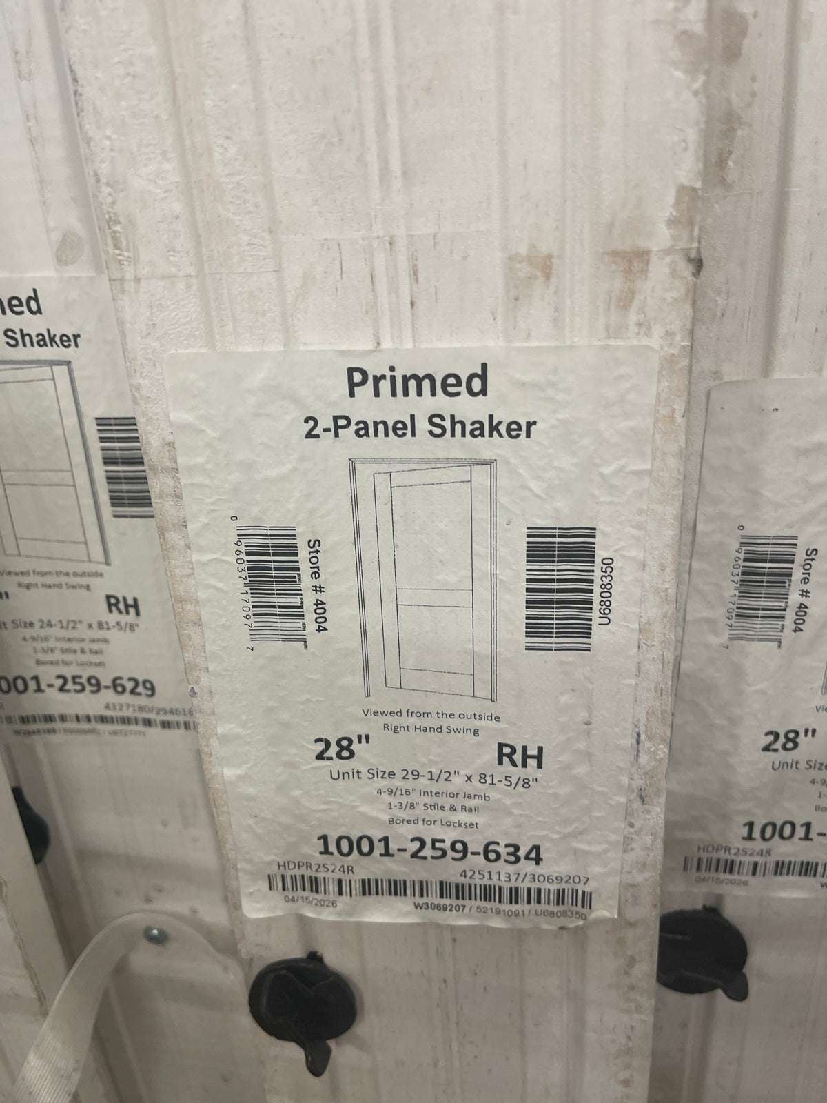 Primed Panel Shaker Doors