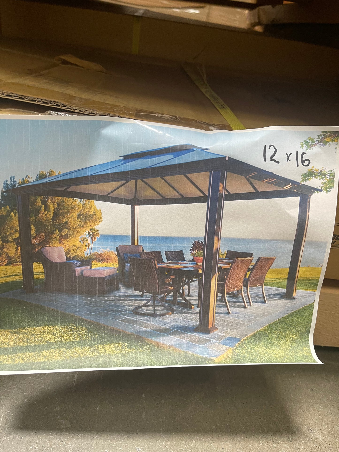 Paragon Outdoor Santa Monica Hardtop Gazebo – 12' x 16'