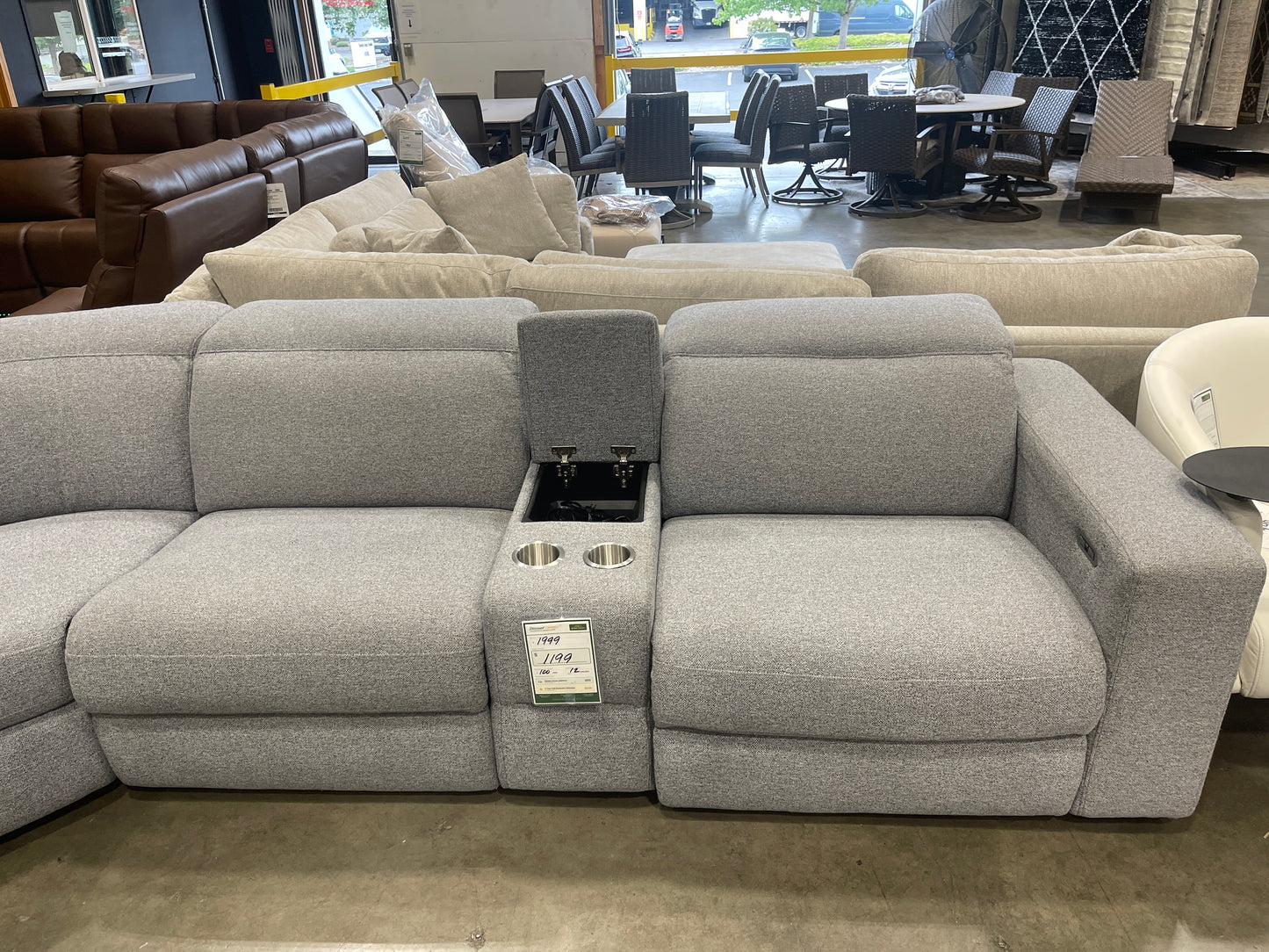 Woodston Fabric Power Reclining Sectional