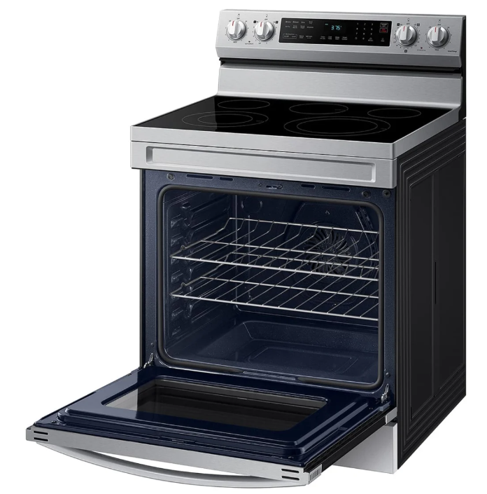 Samsung 30” Smart Electric Range with Air Fry & Convection – Fingerprint Resistant Stainless Steel (Open Box)