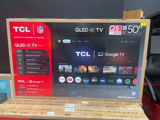 TCL 50" Q Series QLED 4K UHD Smart Google TV – 50Q51K (2025 Model)