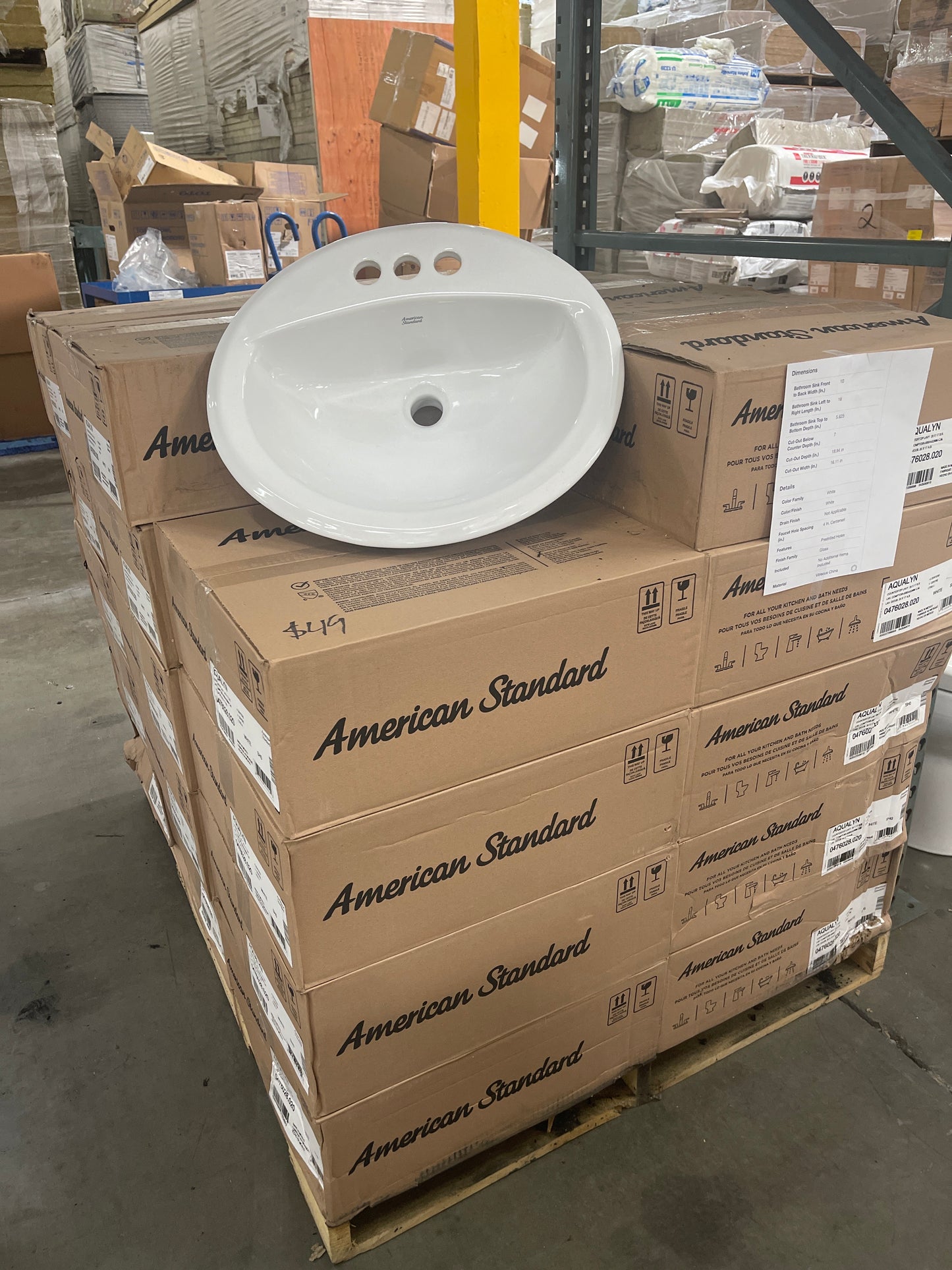 American Standard Bathroom Sink Bowl