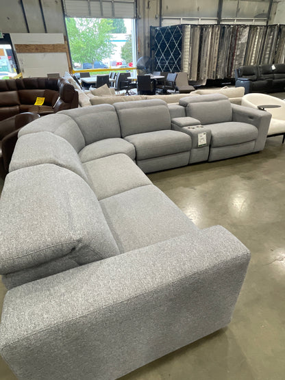 Woodston Fabric Power Reclining Sectional