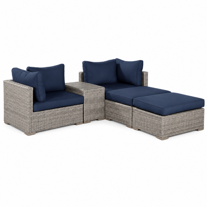 5-Piece Modular Outdoor Wicker Patio Set