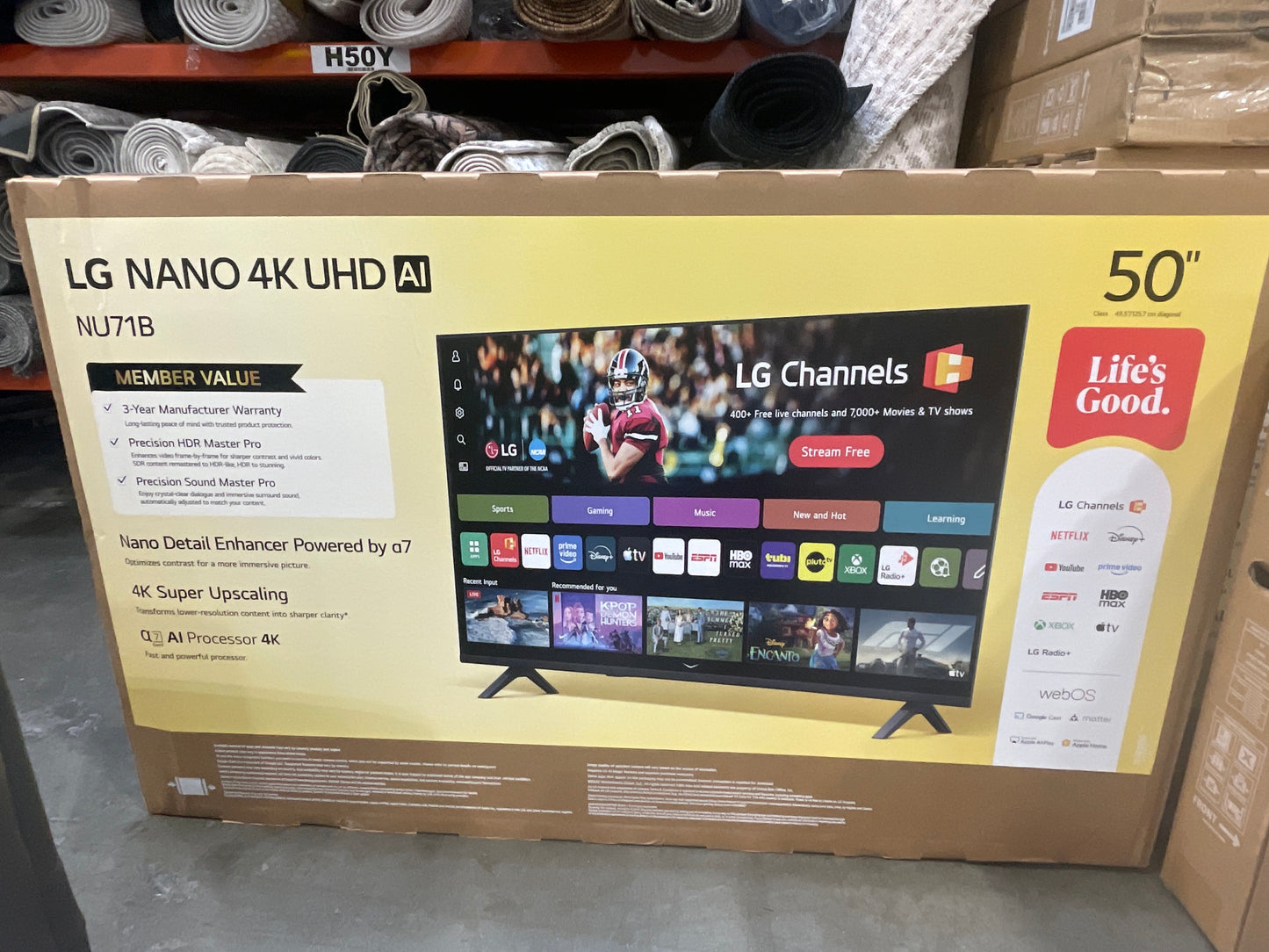 LG NANO 4K UHD AI 50” TV