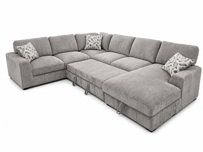 Pop-Up Sleeper and Storage Chaise Sectional