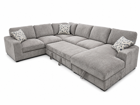 Pop-Up Sleeper and Storage Chaise Sectional