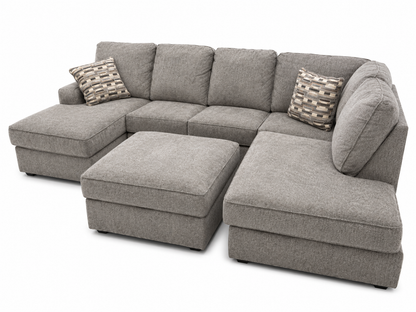 Contemporary Sectional with Ottoman