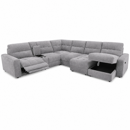 Power Reclining Sectional with Storage