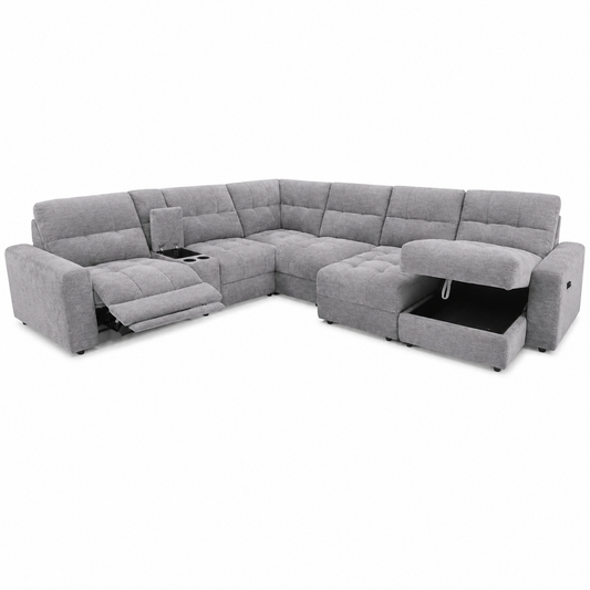 Power Reclining Sectional with Storage
