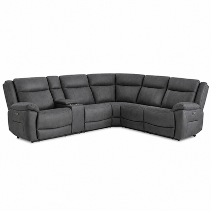 Grey 6pc Reclining Sectional