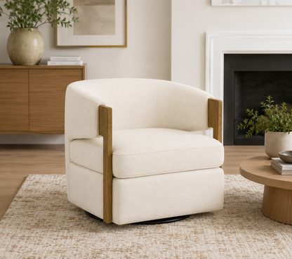 Swivel Barrel Accent Chair