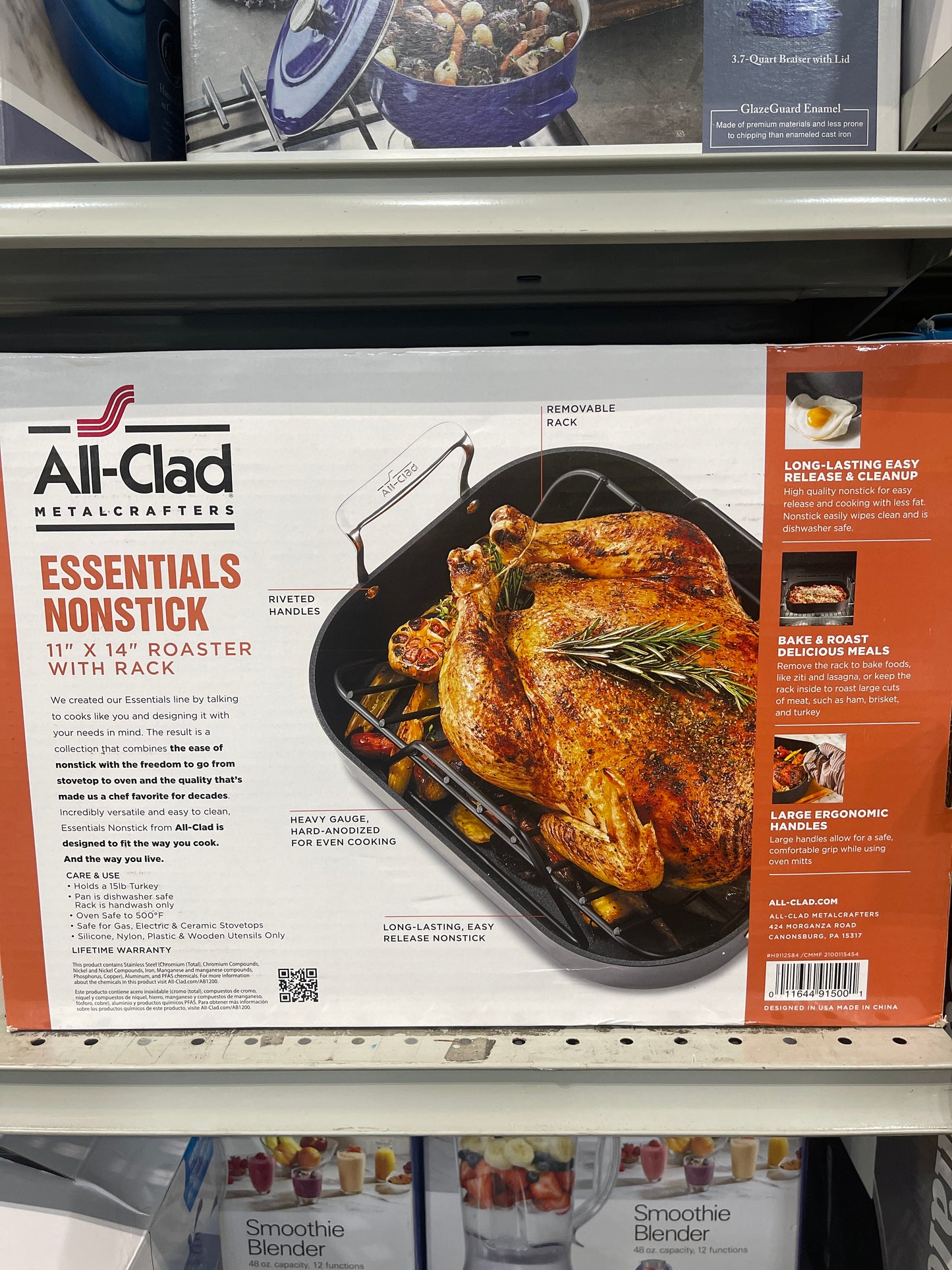 All-Clad Essential Nonstick 11”x14” Roaster with Rack