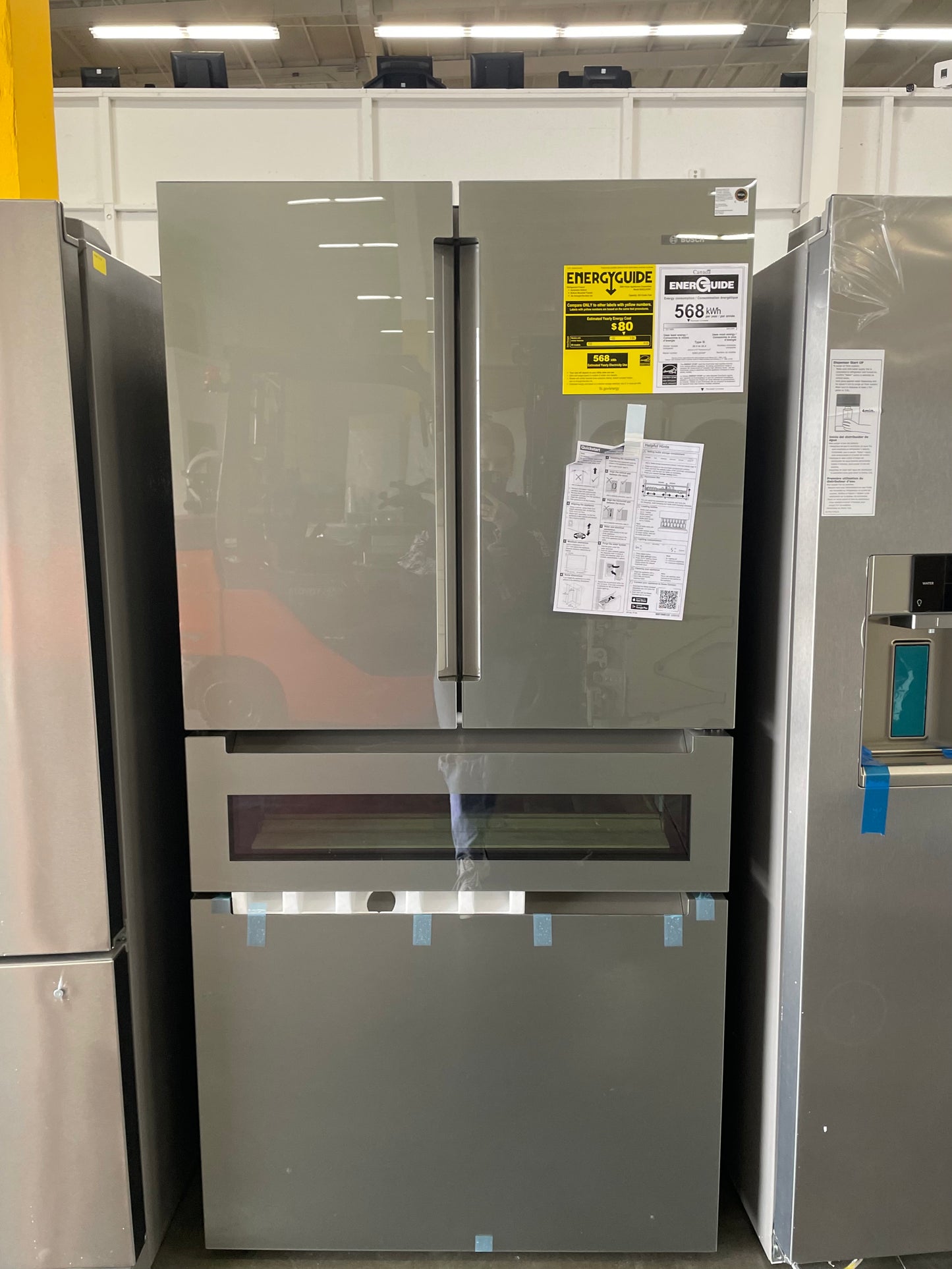 Bosch 800 Series 20.5 cu. ft. Counter Depth French 4-Door