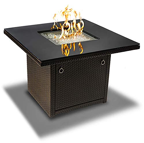 Propane Fire Table with Glass Top