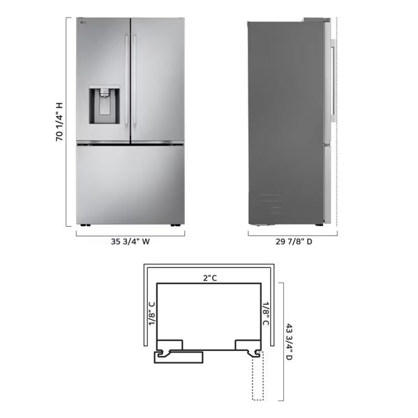 24 cu. ft. Counter-Depth French Door Refrigerator with Craft Ice™