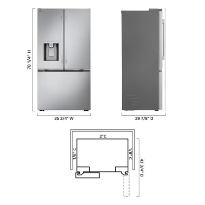 24 cu. ft. Counter-Depth French Door Refrigerator with Craft Ice™